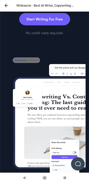 IA writer - ai text generation Screenshot 1
