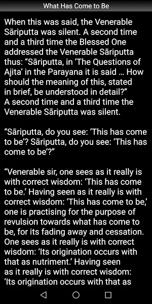 What Has Come to Be - Buddhism Screenshot 2