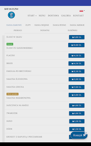 Bar Mleczny Sandomierz Screenshot 2