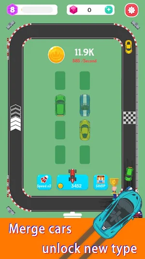 Merge Rally Car - idle racing game Screenshot 2