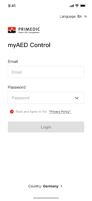 myAED Control Screenshot 0