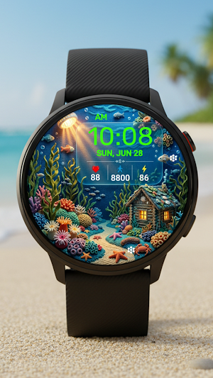 Summer Cottage Watch Face Screenshot 3