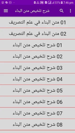 شرح تلخيص متن البناء Screenshot 0