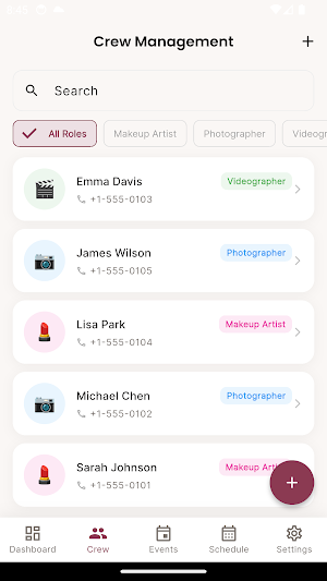 Wedding Crew Planner Screenshot 1