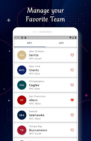 San Francisco - Football Live Score & Schedule Screenshot 2