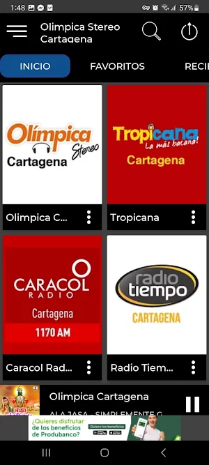 Olimpica Stereo Cartagena App Screenshot 0