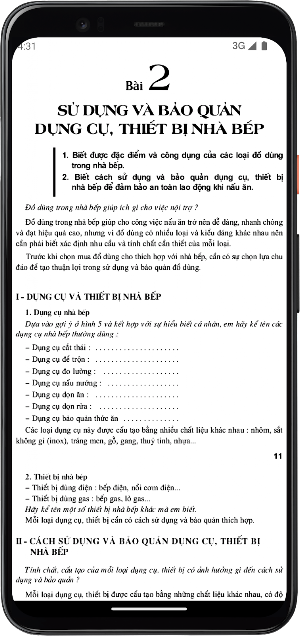 Công nghệ Lớp9 Nấu ăn Screenshot 1