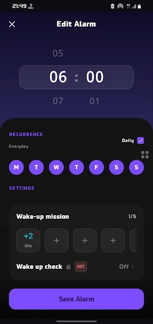 NexAlarm: Wake Up, Stay Up Screenshot 2
