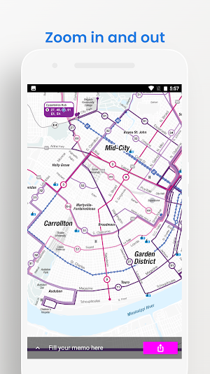 New Orleans Bus Streetcar Map Screenshot 2