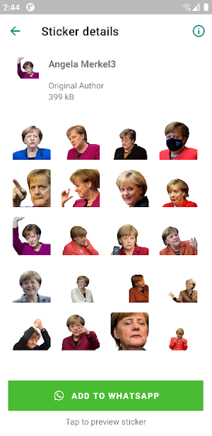Angela Merkel Stickers Screenshot 2