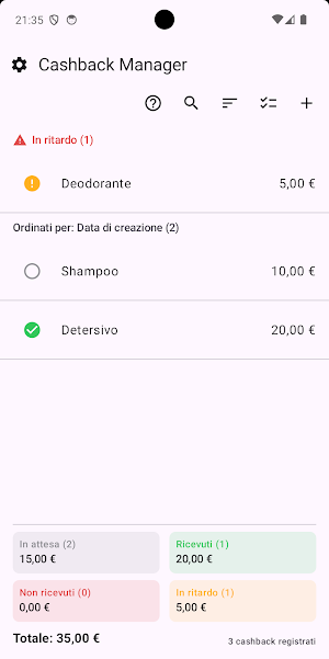 Cashback Manager Screenshot 0