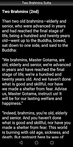 Buddhism: Two Brahmins Sutta Screenshot 2