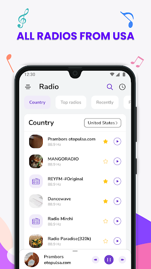 Radio USA: Free Online FM Radio & Music Stations Screenshot 0