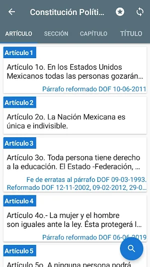 Constitución Política de México Screenshot 1