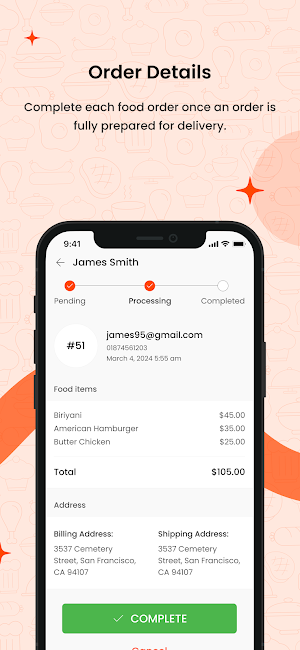 WPFM Food Delivery Screenshot 1