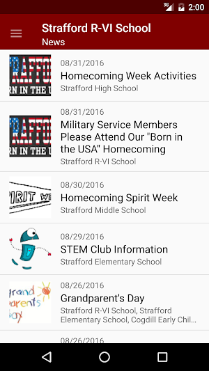 Strafford School District Screenshot 2