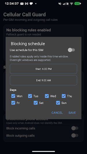 Cellular Call Guard Screenshot 1