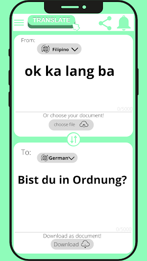 German - Filipino translator Screenshot 2