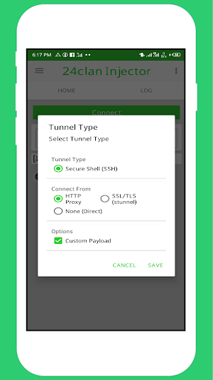 24clan Injector - SSH/HTTP/SSL TUNNEL VPN screenshot 2
