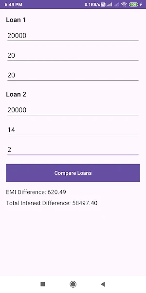Loan Comparison Calculator Screenshot 3