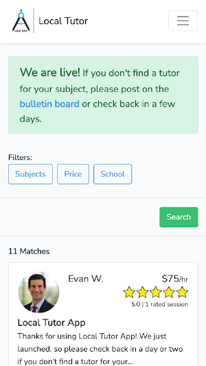 Local Tutor App Screenshot 0