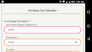 USA Tax Calculators Screenshot 2