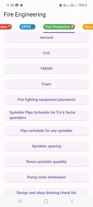 NFPA CFPS Fire protection Screenshot 2