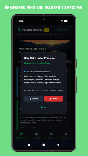 Pledge Keeper: Promise to Self Screenshot 2