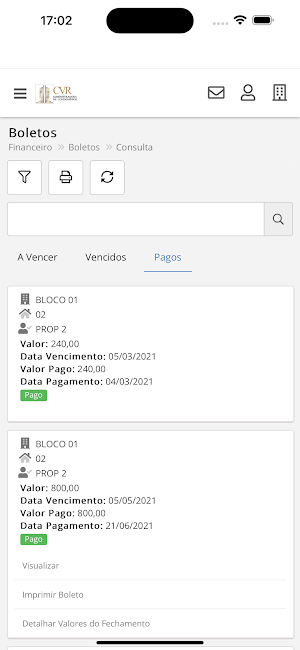 CVR Admin. de Condomínios Screenshot 3