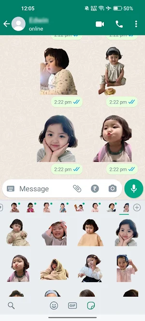 Cute Jinmiran Stickers Screenshot 0