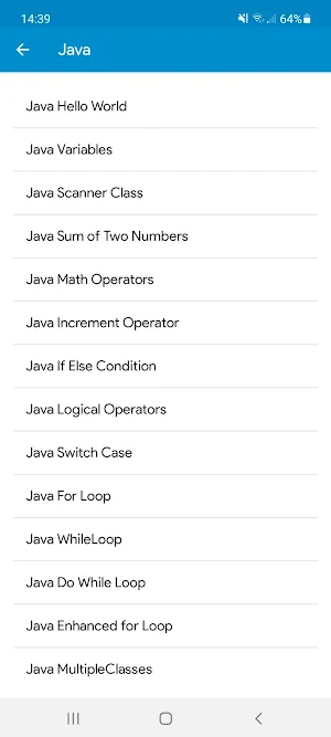 Programming Languages Screenshot 1