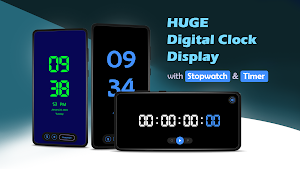 Huge Digital Fullscreen Clock Screenshot 0