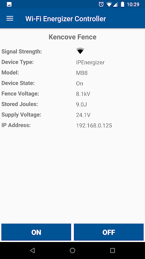 Wi-Fi Energizer Controller Screenshot 1