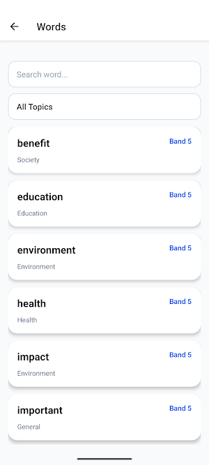 IELTS Vocabulary Screenshot 1