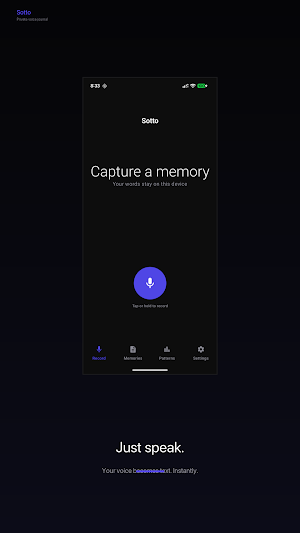 Sotto - Private Voice Journal Screenshot 0