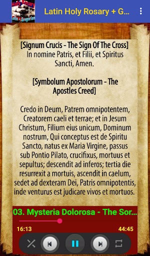 Holy Rosary in Latin + Gregorian Chant (offline) Screenshot 3