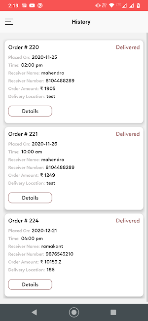 Kart Supermarket-Delivery Boy App Screenshot 2
