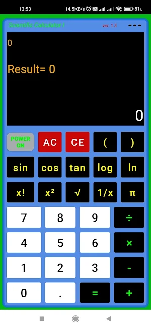 Calculator Sci Screenshot 1