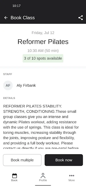 Crew Pilates Co Screenshot 2