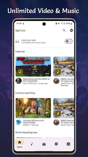 Spotuner: Music & Video Screenshot 1