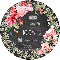 BFF75- Blackboard Art Flower