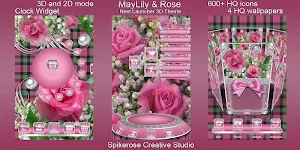 MayLily and Rose 3D Next Launcher theme Screenshot 1