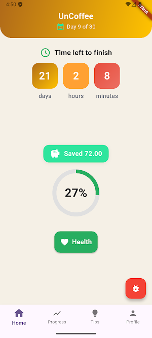 UnCoffee: Coffee Detox Quest Screenshot 0