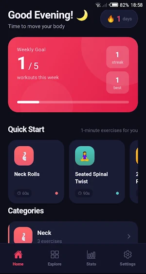 PoseMind - Micro-Workouts Screenshot 0