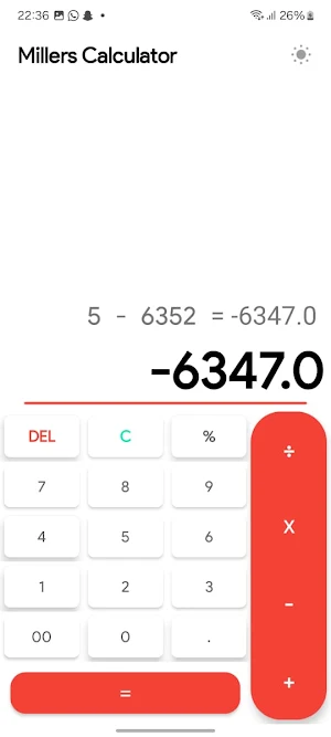 Millers Calculator Screenshot 1
