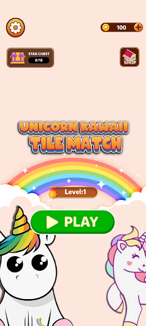 Unicorn Kawaii Tile Match Screenshot 0