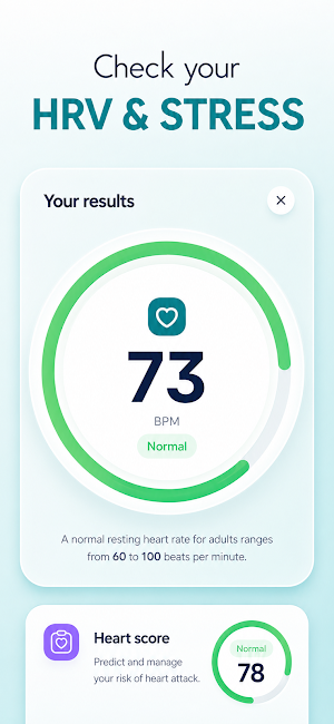 HeartUp Heart Rate Monitor BPM Screenshot 1