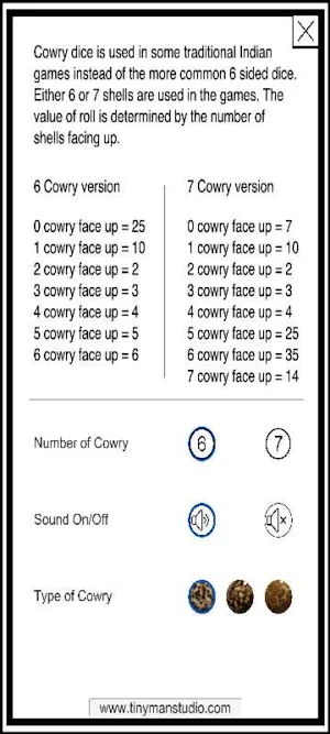 Cowrie dice Screenshot 2
