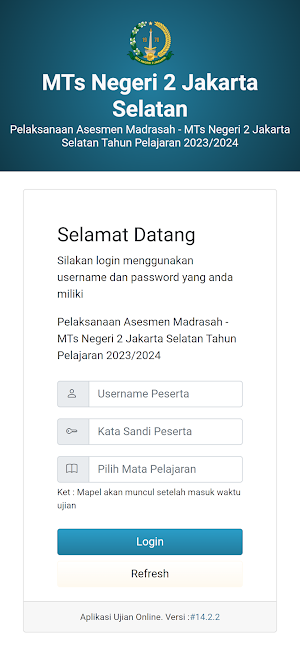 Exam Client MTsN 2 Jakarta Screenshot 0