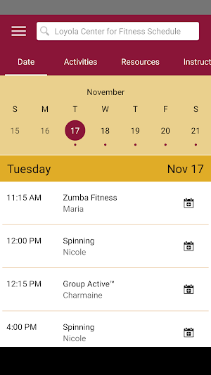 Loyola Center for Fitness Screenshot 2